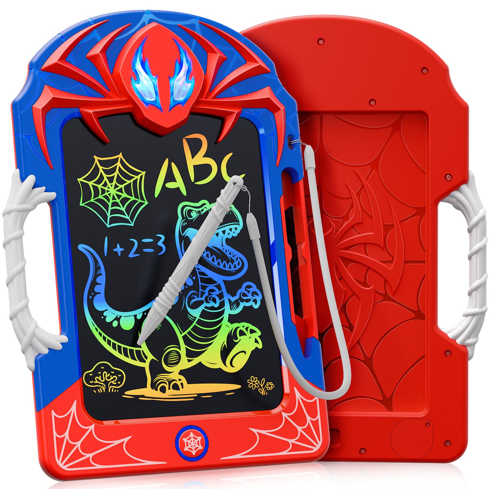 DEOZHANG hero-themed LCD tablet for kids with bold red-blue design