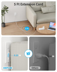DEPOW USB-C port highlighting fast charging capability