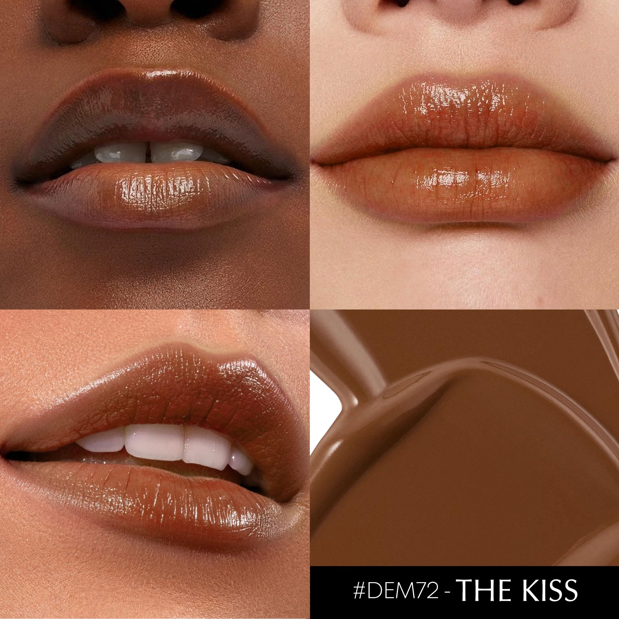 Depuplum Brown Lipstick swatches show rich sheer to medium coverage for versatile looks