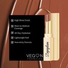 Depuplum Brown Lipstick long lasting shine for radiant lips all day