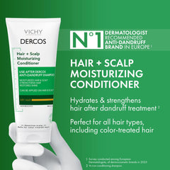 Dercos hair shine close-up after conditioning for glossy strands