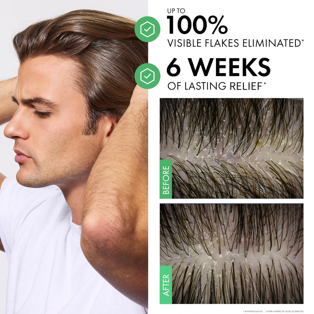 Dercos shampoo lather on hair illustrating cleansing action