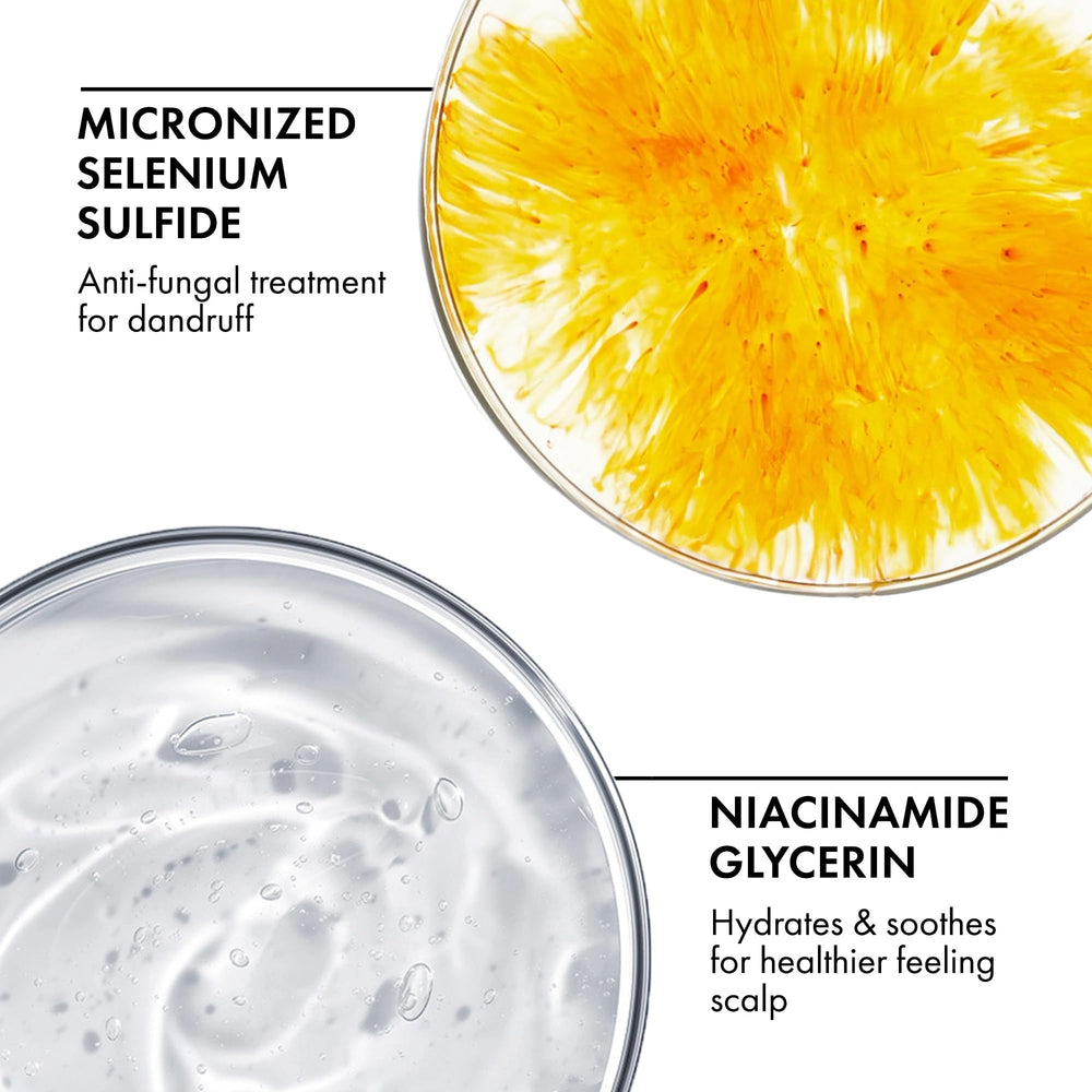 Dercos on hair showing stronger strands and reduced breakage