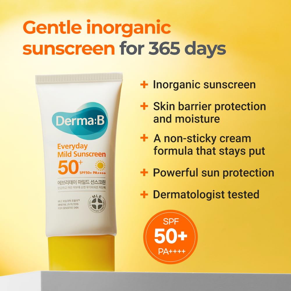 Derma B sunscreen with creamy lotion texture glides smoothly