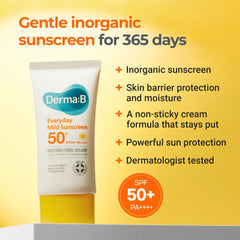 Derma B sunscreen with creamy lotion texture glides smoothly