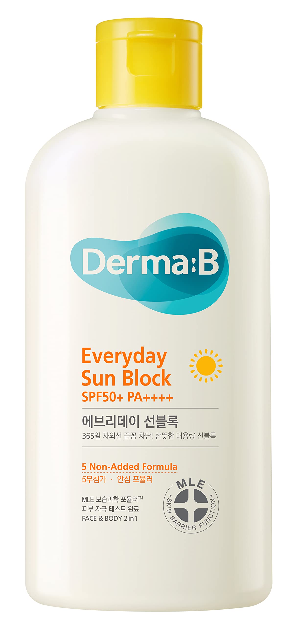 Derma B Everyday Sun Block bottle for face and body in large size