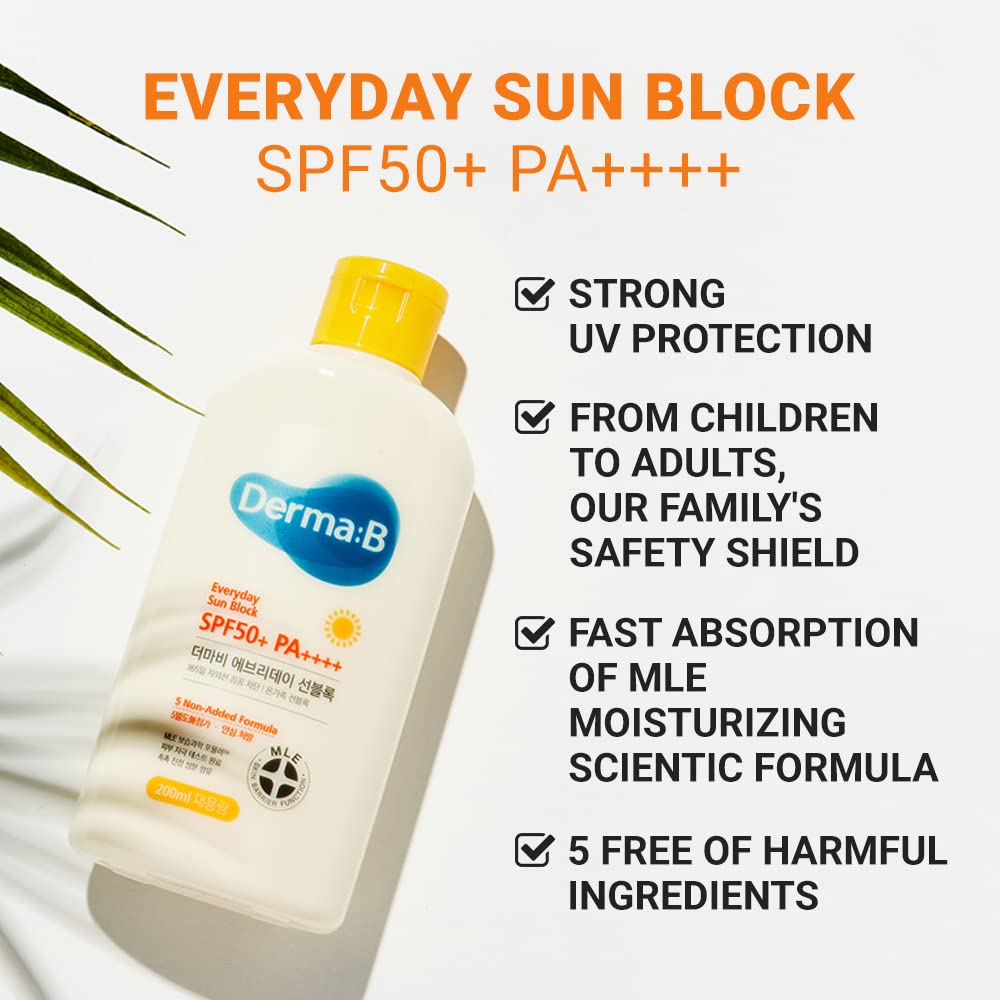 Family using Derma B Sun Block outdoors