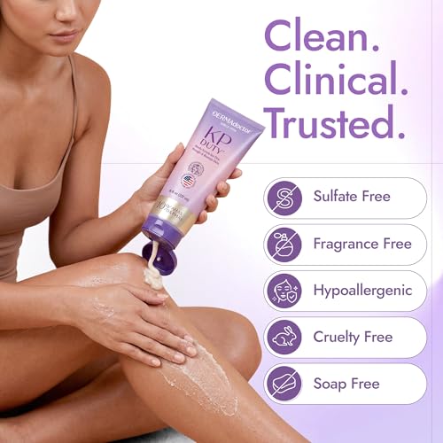 DERMAdoctor KP Bump Eraser in shower scene ready for routine.