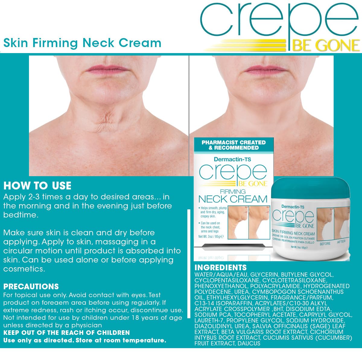 Cream swatch emphasizing hydration and non-greasy finish
