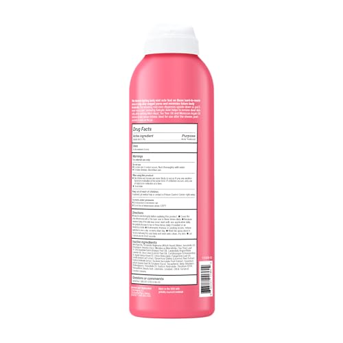 Dermalogica Clear Start back application spray reaching hard‑to‑reach areas.