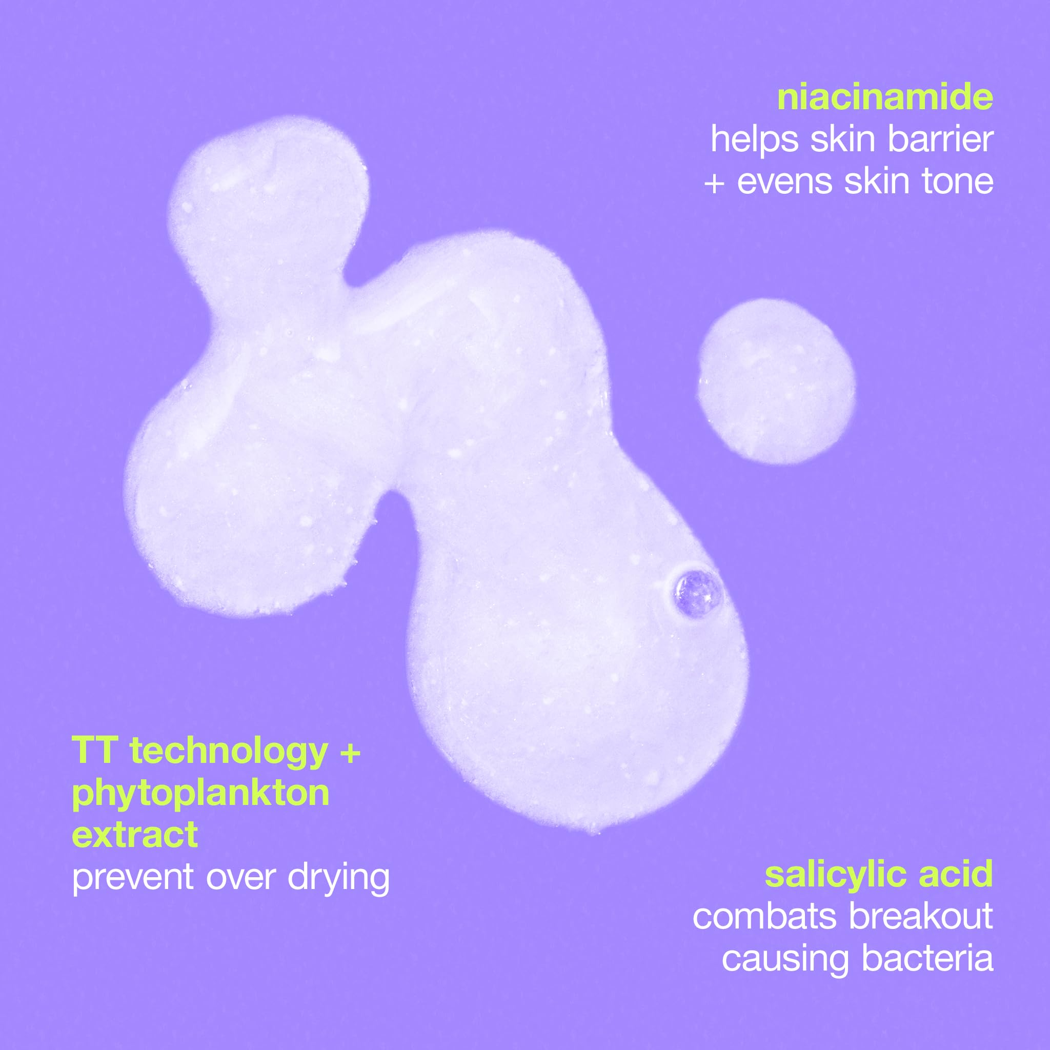 Dermalogica Clear Start Booster seaweed extract closeup communicates soothing hydration.