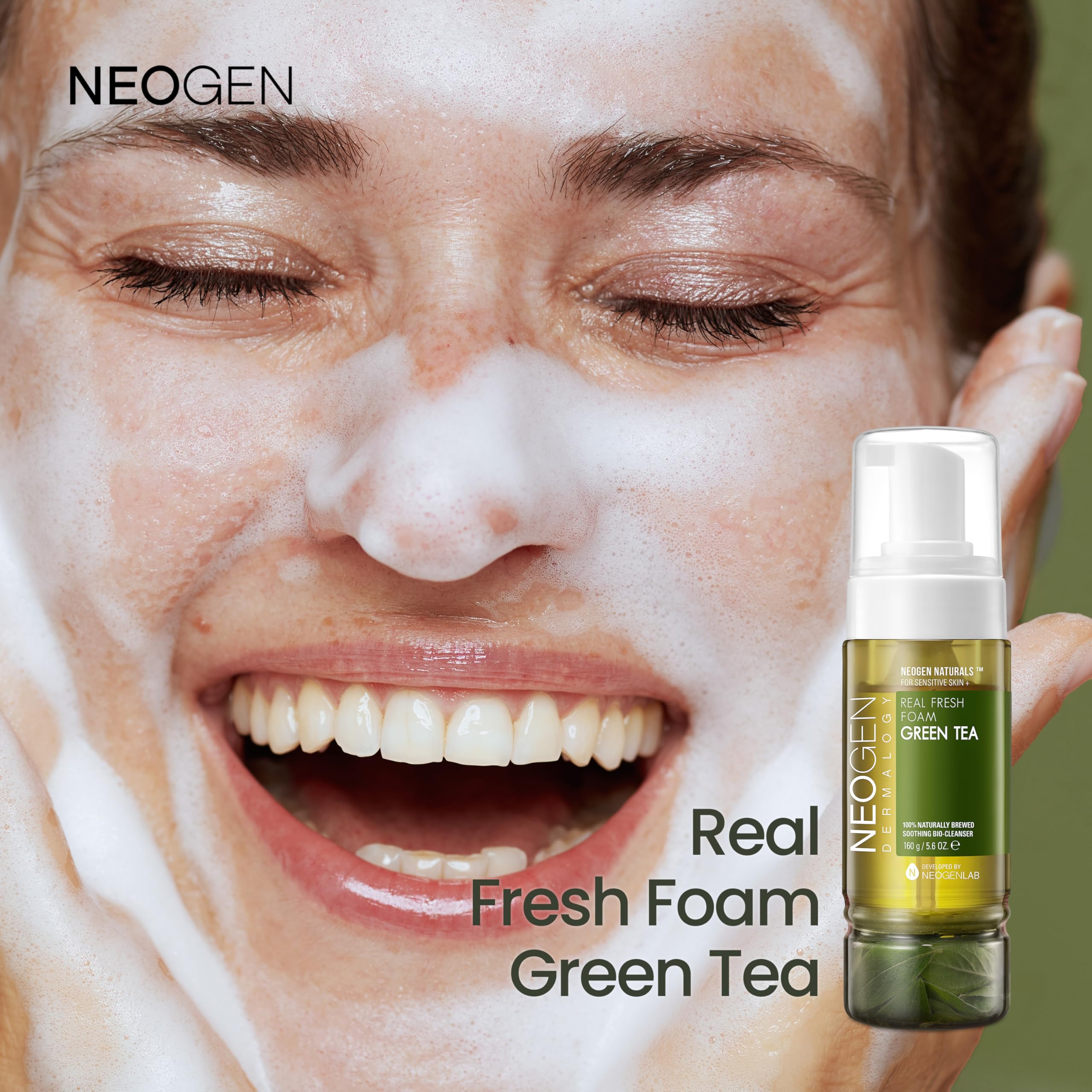 DERMALOGY Real Fresh cleanser texture promises moisturizing foaming care.