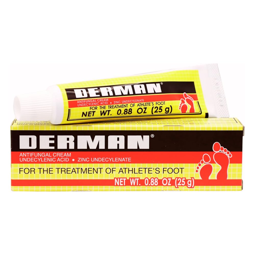 Derman Cream tube closeup showing easy-to-use packaging