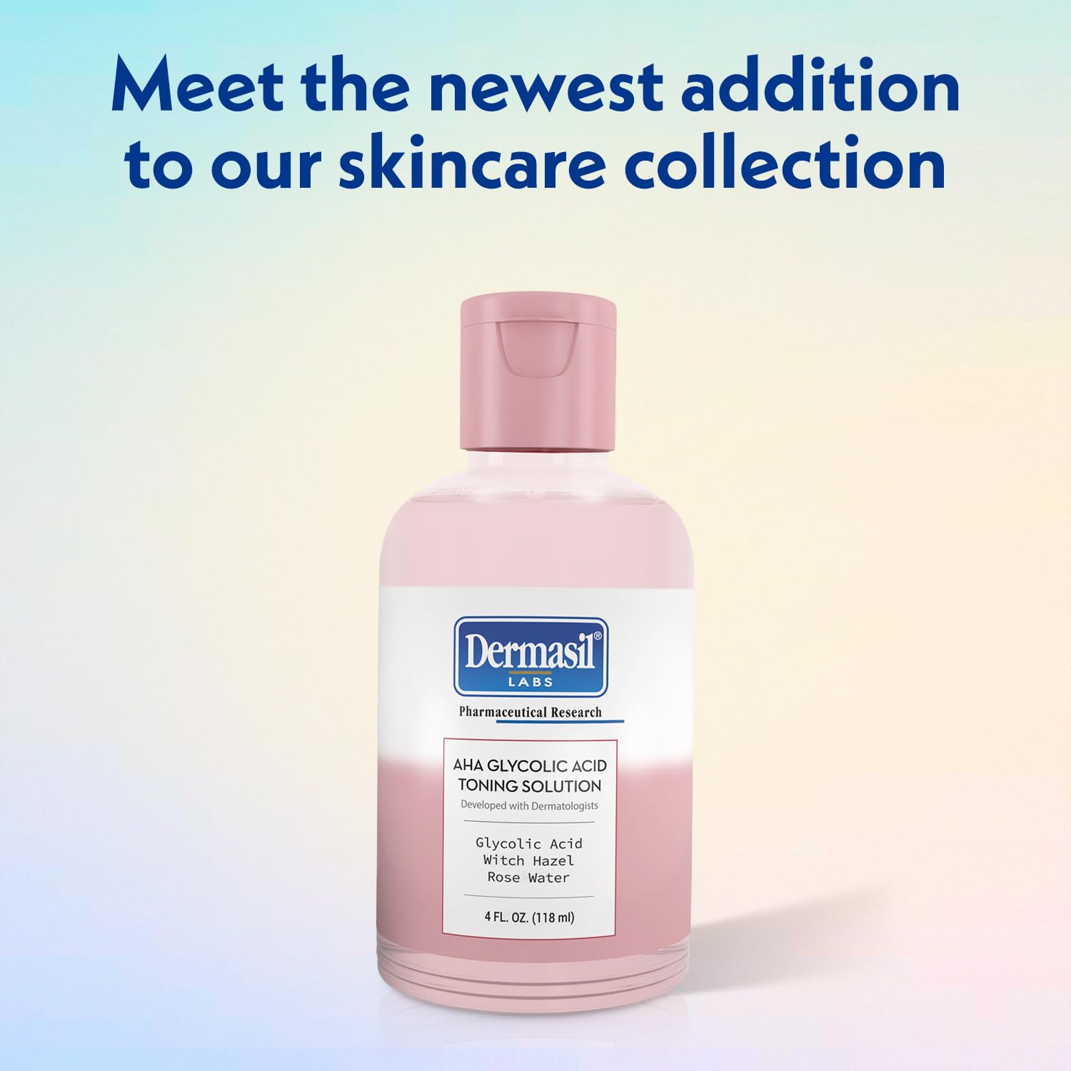 Dermasil witch hazel toner bottle highlights a tightening feel in daily skincare.