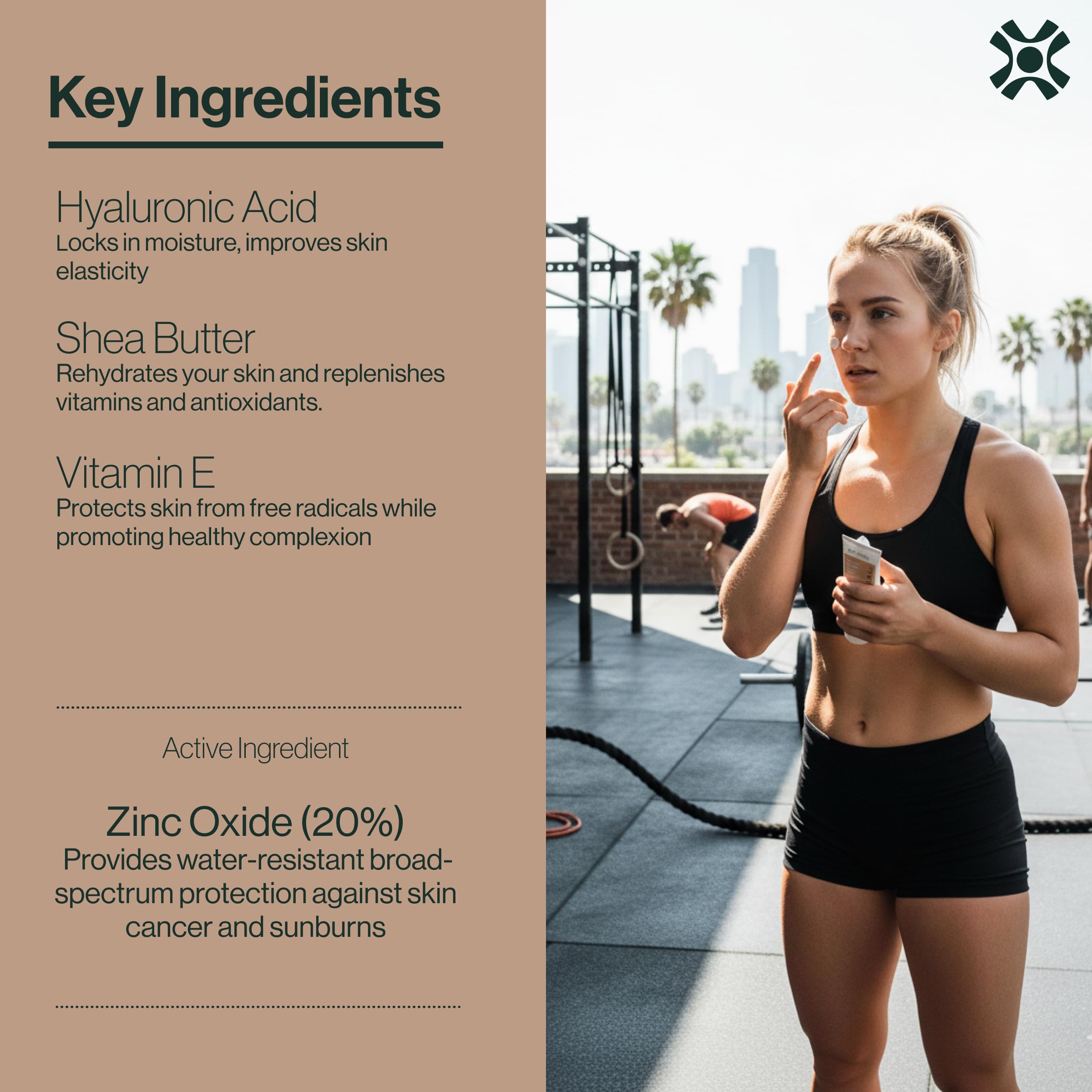 DERMASPORT water-resist up to 80 minutes demonstrates sweat-ready protection during workouts.