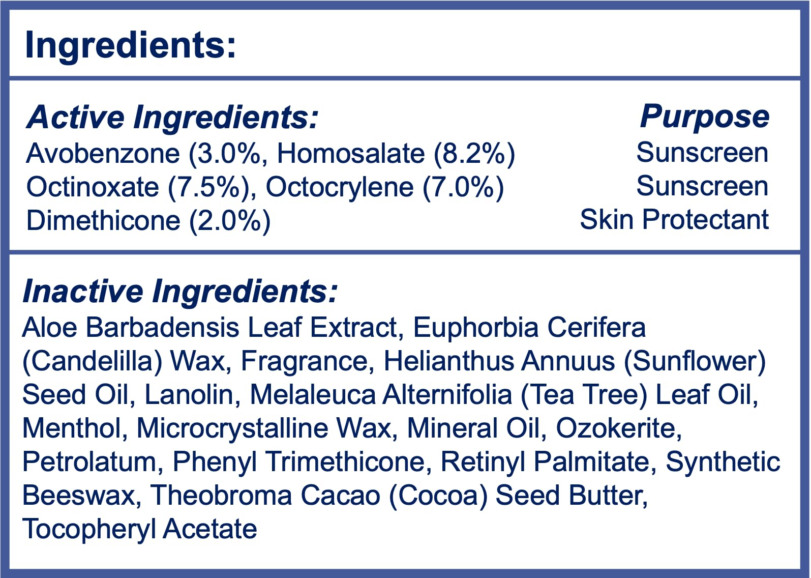 Cocoa butter Aloe and Vitamin E nourish Dermatone Original Lip Balm