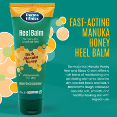 Dermatonics callus-softening cream reduces tough skin on heels with exfoliating action.