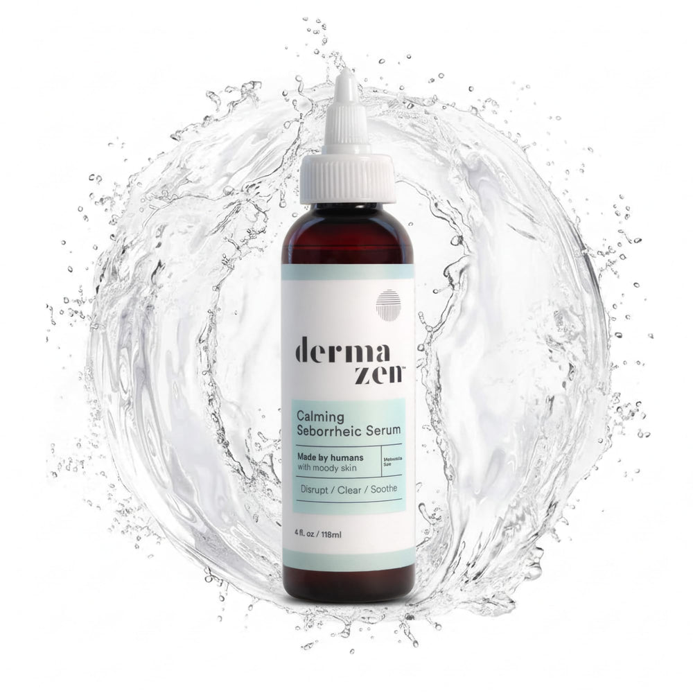 Dermazen bottle label reinforces dermatologist recommended reassurance.