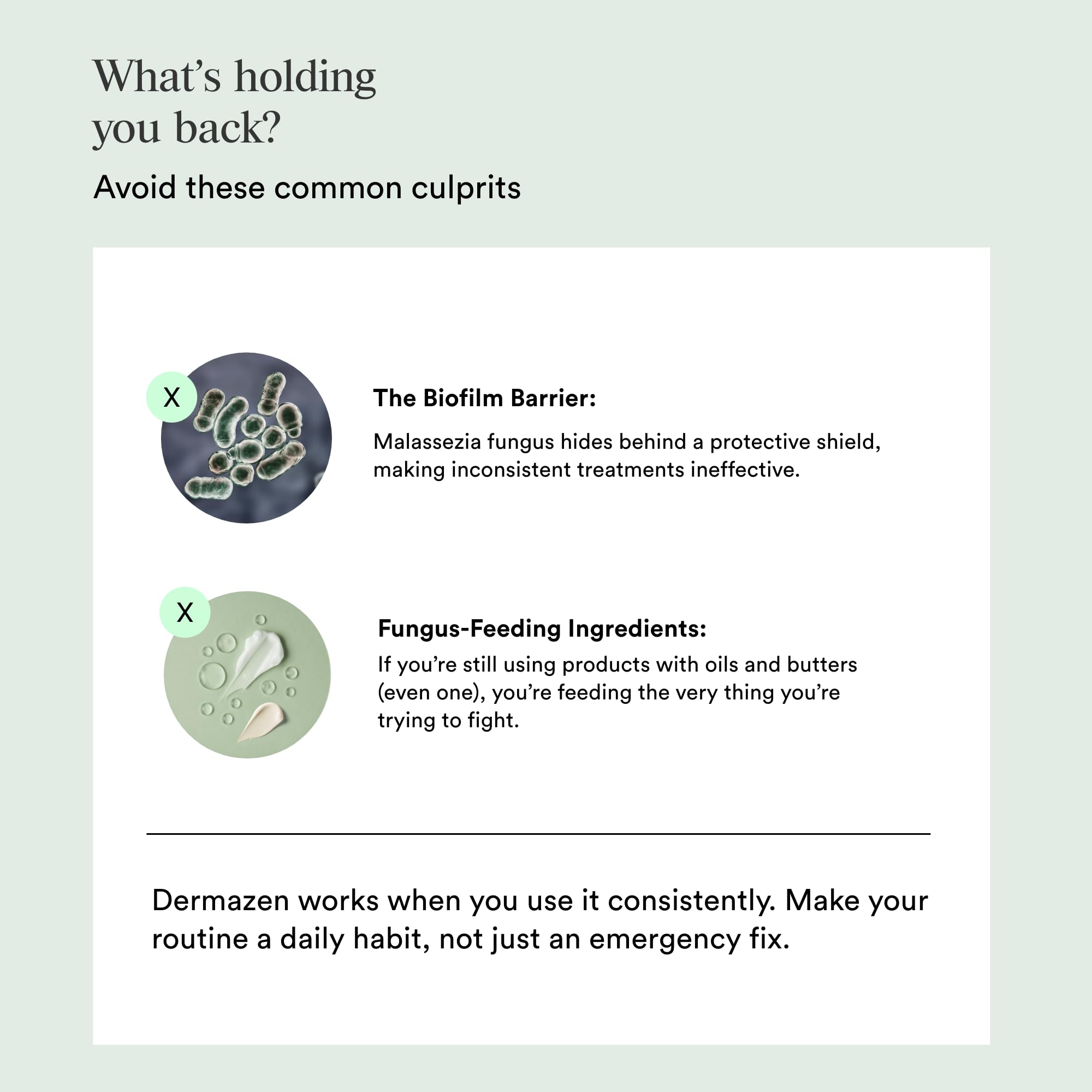 Dermazen fragrance-free packaging emphasizes clean, safe care.