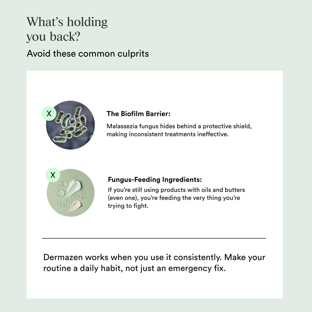 Dermazen fragrance-free packaging emphasizes clean, safe care.