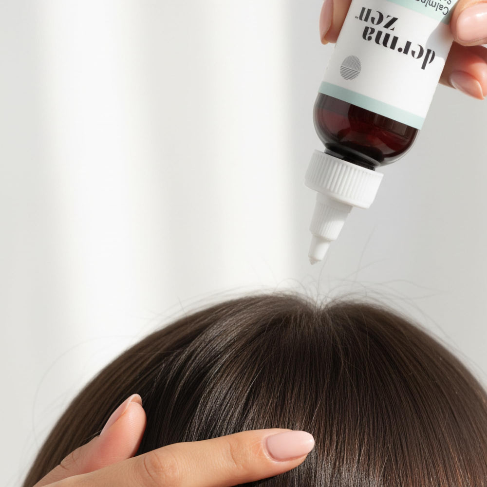 Dermazen serum applied to body skin provides gentle hydration.