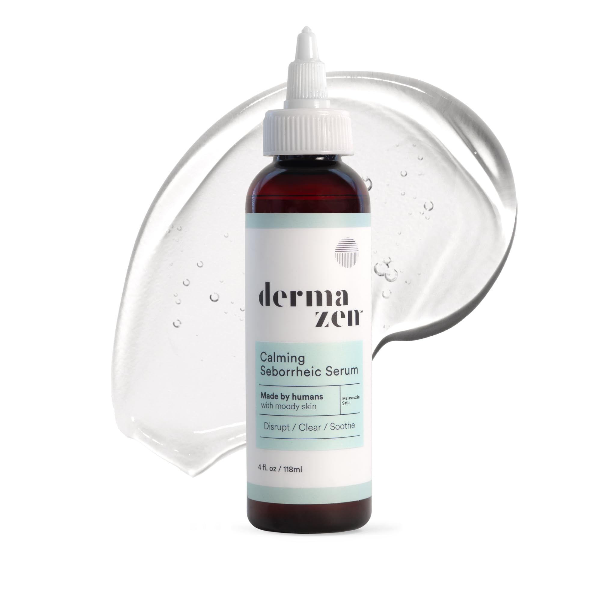 Dermazen serum dispense drop illustrates easy, controlled application.