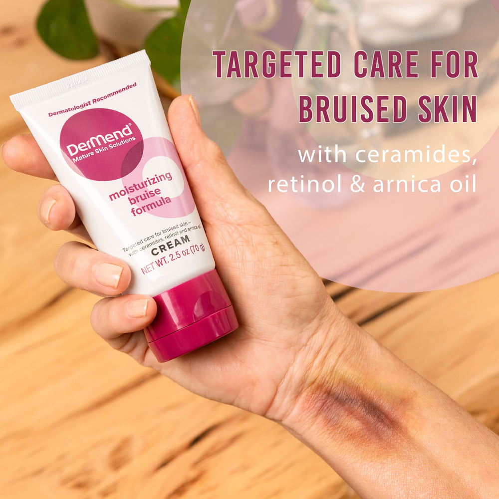 Dermend Bruise Cream on skin demonstrates light non-greasy finish.