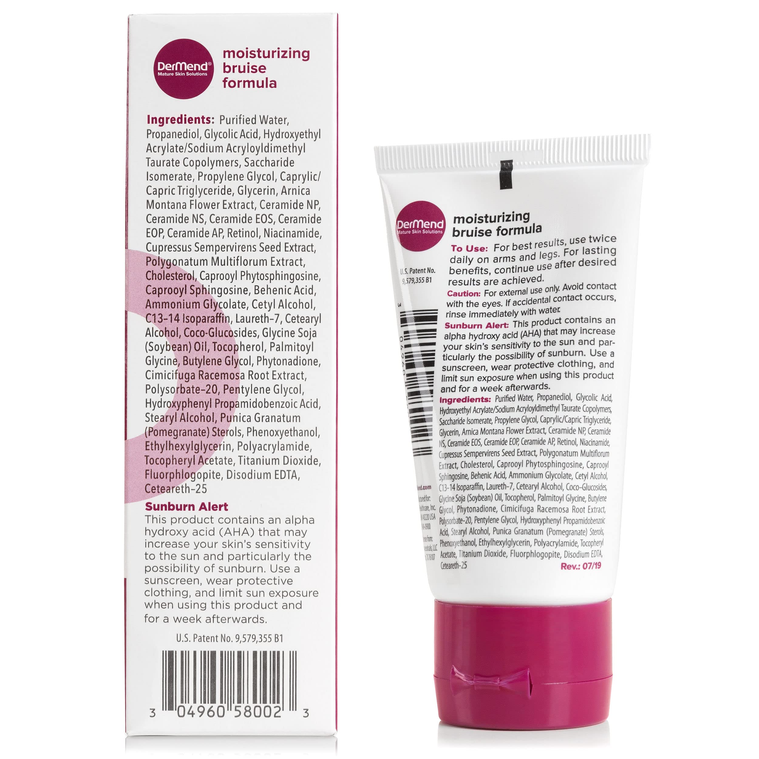 Dermend Bruise Cream texture closeup highlights rich, natural formulation for skin hydration.
