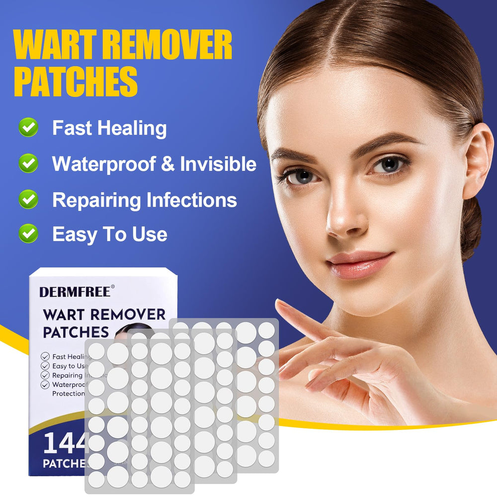 DERMFREE wart patch on foot with a low-profile, skin-friendly fit.