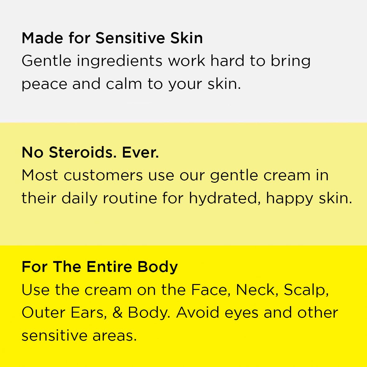 Dermgentle barrier-supporting formula soothing redness and flakiness.