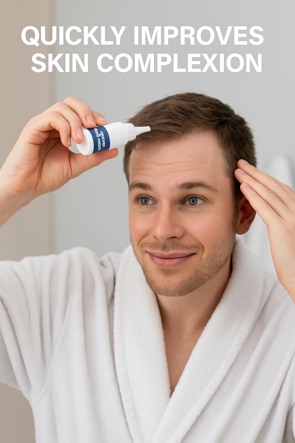 Natural-looking application on shoulder or chest area suggests body use.