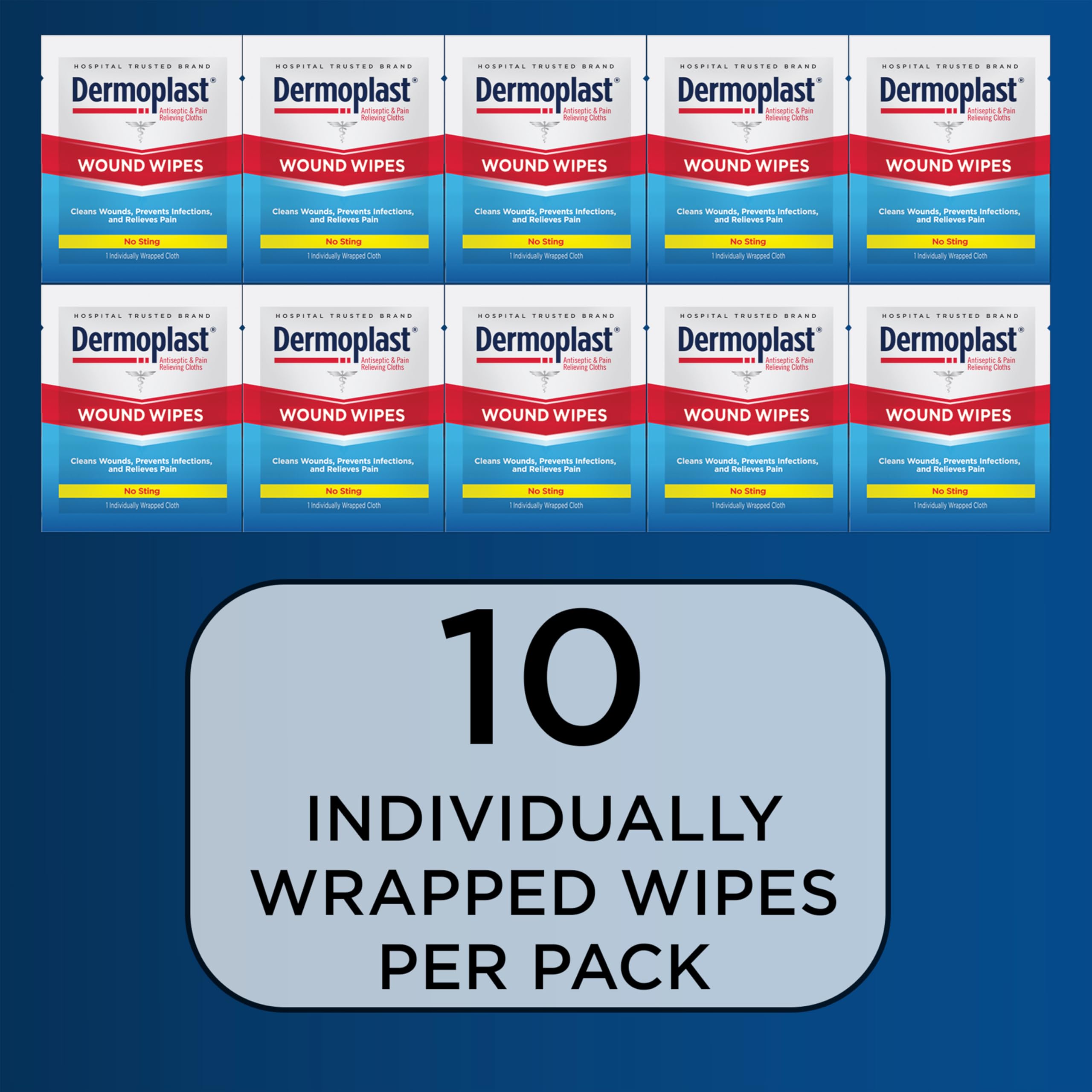 Dermoplast Wound Wipes suitable for kids age 2 and up for gentle first aid.
