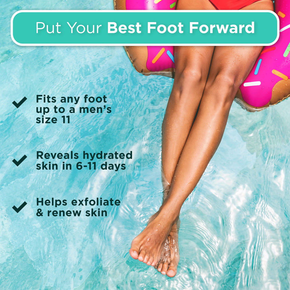 DERMORA Foot Peel Mask universal size fits men and women.