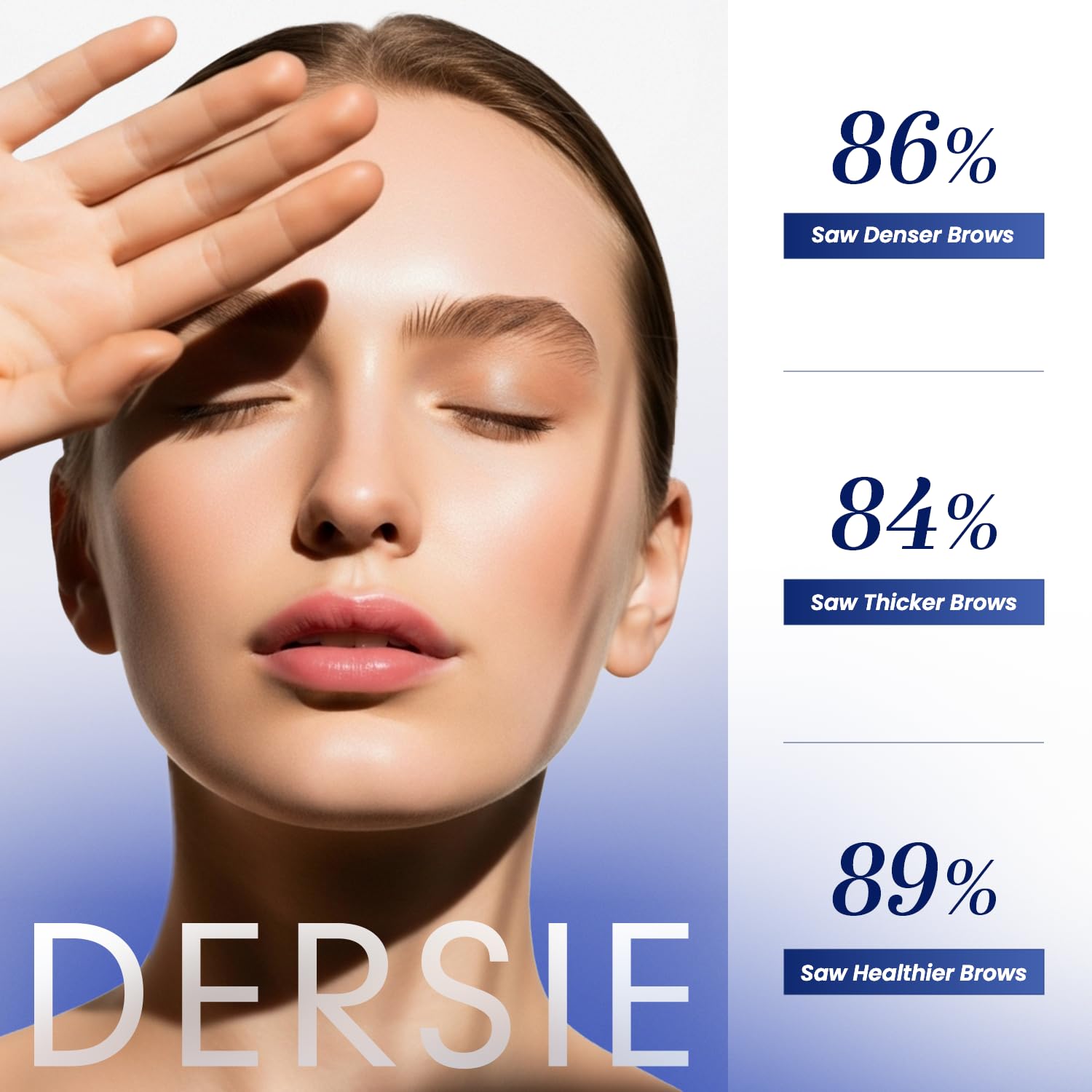 Dersie Eyebrow Growth Serum 5 mL bottle for long-term use.