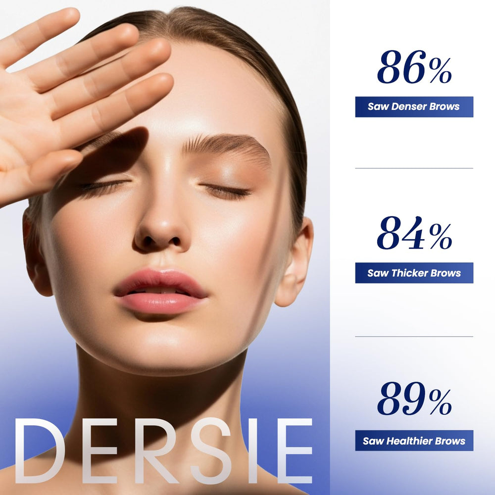 Dersie Eyebrow Growth Serum 5 mL bottle for long-term use.