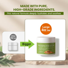 Dersie Frankincense Balm natural ingredients display including shea butter and coconut oil.