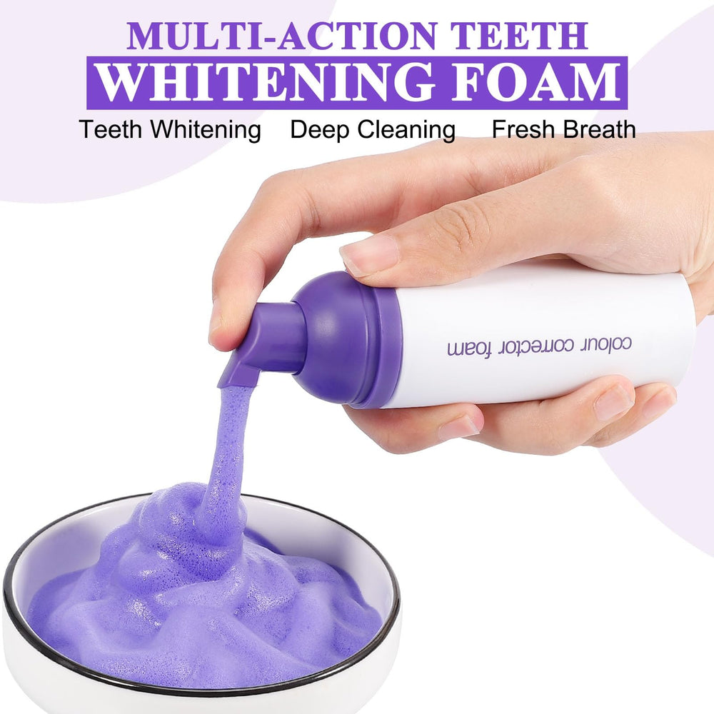 Person brushing with Dersoud toothpaste to spread smooth foam