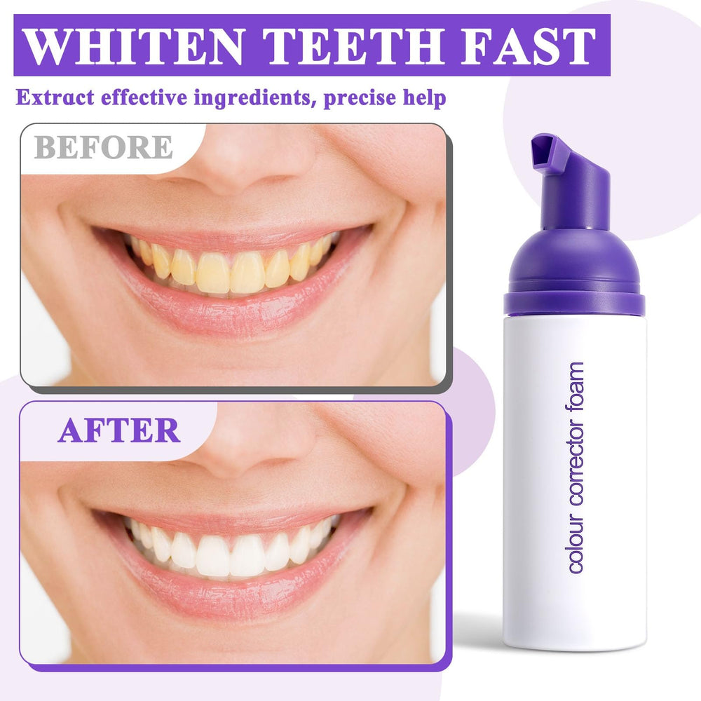 Dersoud purple toothpaste contacting enamel for gentle cleaning