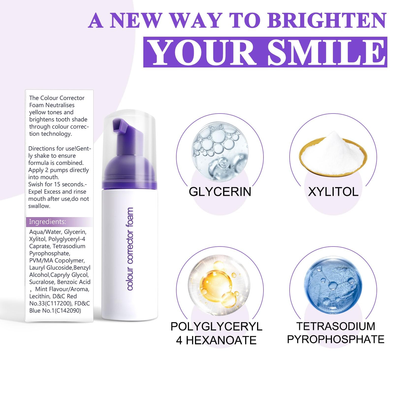 Foam texture of Dersoud purple toothpaste covering teeth uniformly