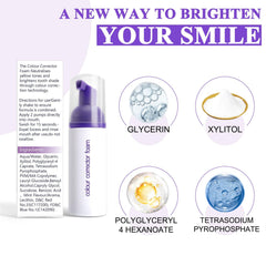 Foam texture of Dersoud purple toothpaste covering teeth uniformly