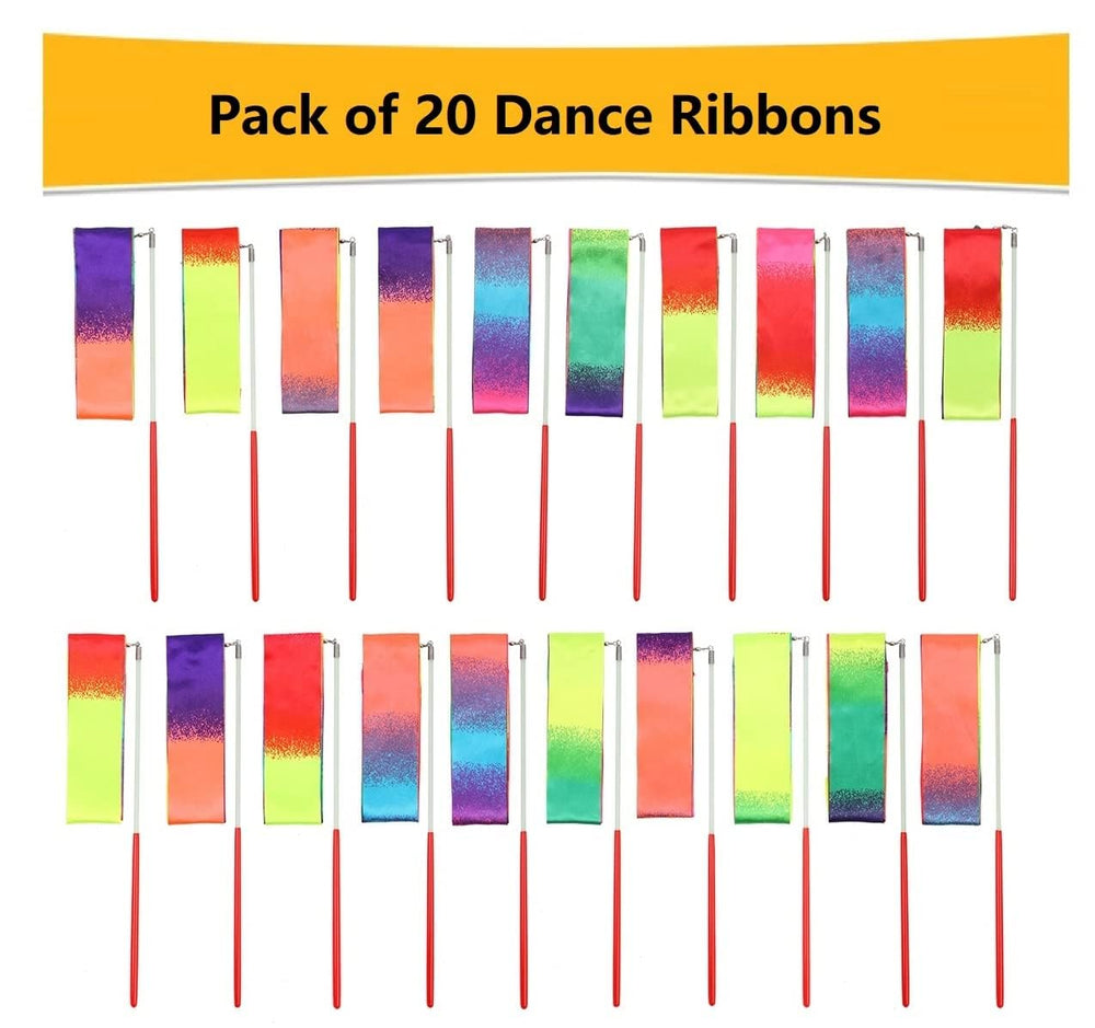 dervea rainbow ribbon dancing wands kids dancing motion for lively routines