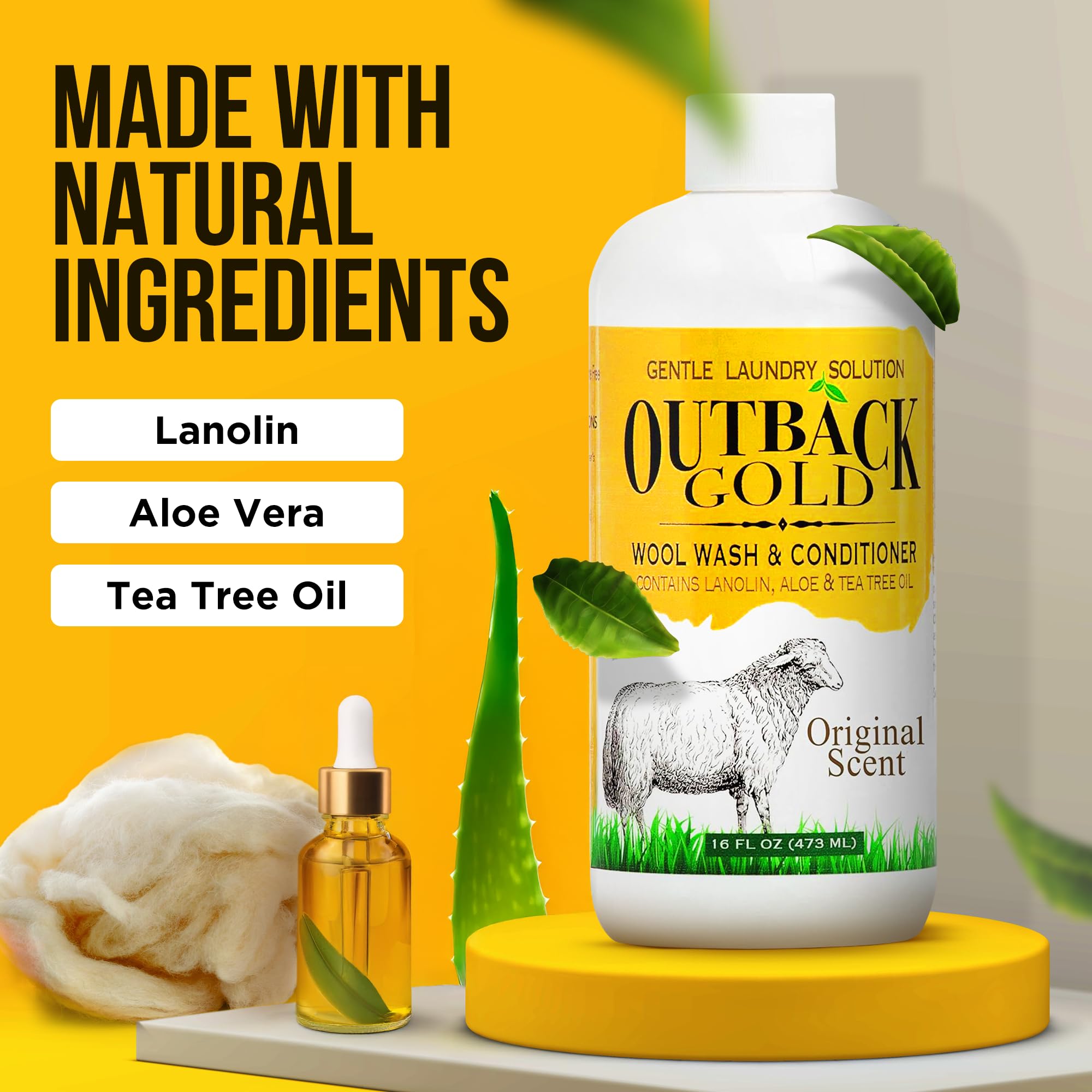 Desert Breeze Outback Gold supports knit blocking and spot cleaning.