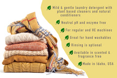 Desert Breeze Outback Gold Wool Wash label with care guidance for wool and cashmere