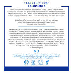 Desert Essence fragrance free conditioner ingredients include green tea and jojoba.