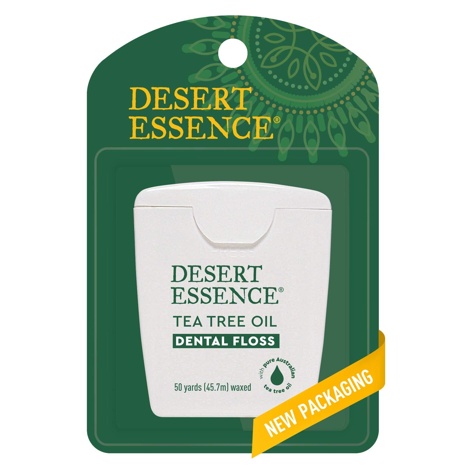 Thick floss tape with natural beeswax coating for reaching tight gaps.