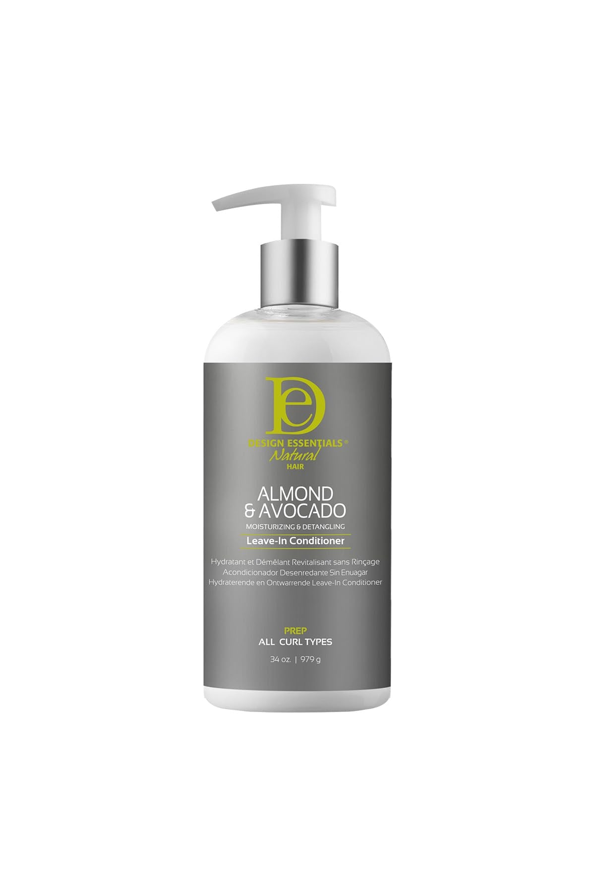 Design Essentials almond avocado leave-in bottle pour for easy application and hydration