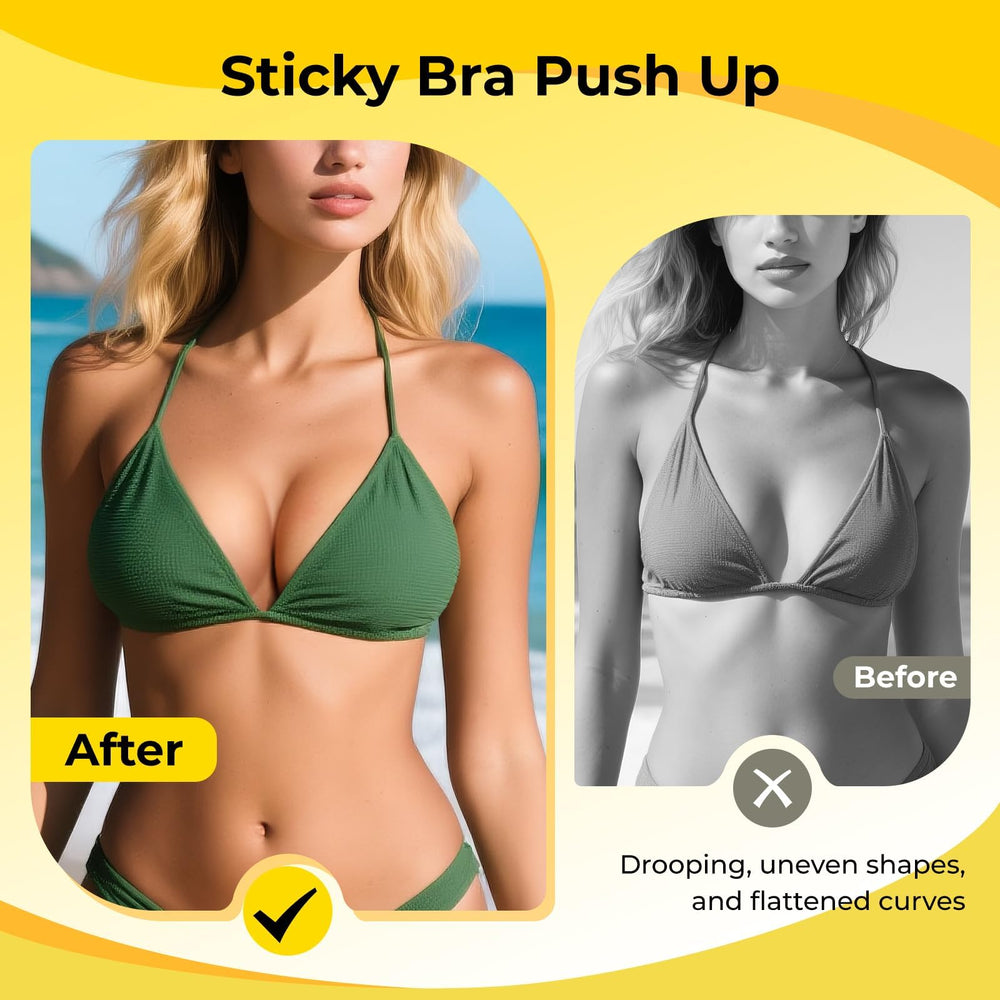 DesirTop waterproof reusable bra pads stay sticky through sweat and swimming.