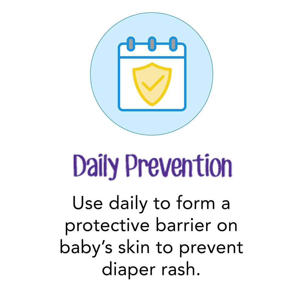 Desitin Daily Defense application on diaper area during change promotes clean, comfortable skin.