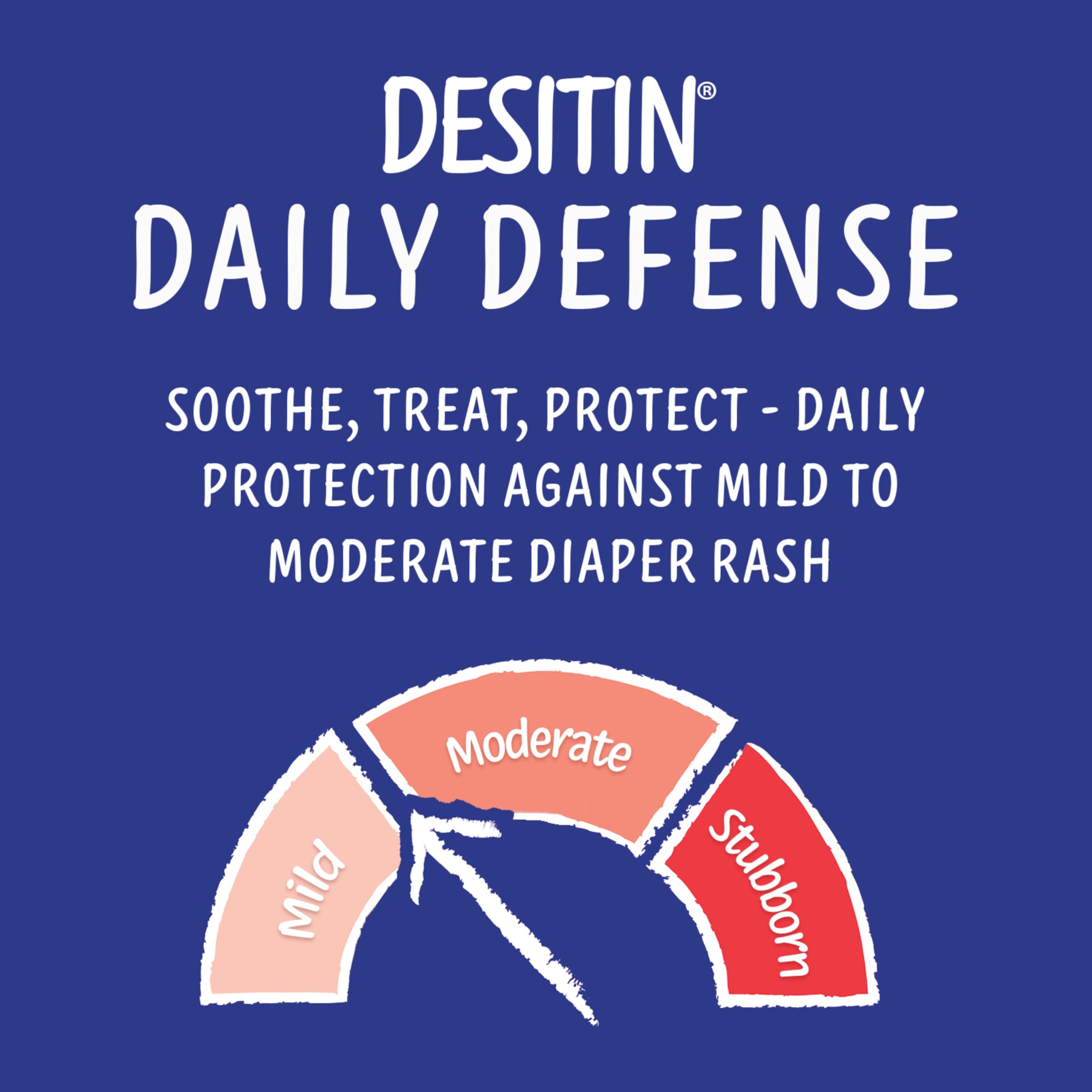 Desitin Daily Defense close-up applying to diaper area to soothe