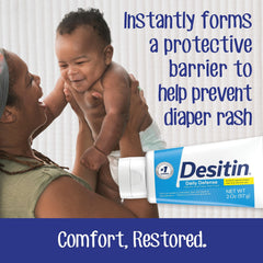 Desitin Daily Defense gentle, paraben- and dye-free formula on baby skin